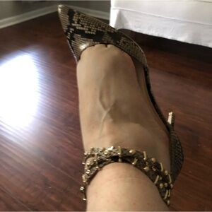 Snake skin heels new
